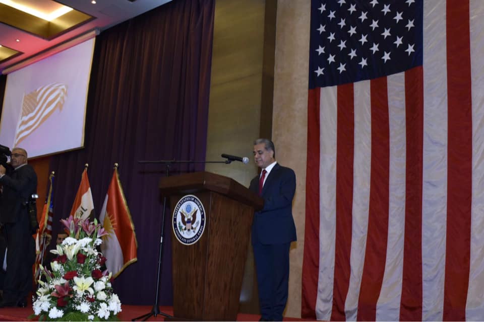 Senior Kurdish officials and US diplomats celebrate the 4th of July - America’s Independence Day - in Erbil, July 3, 2019. (Photo: Nechirvan Barzani's press office)